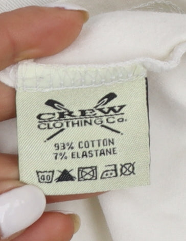 Crew Clothing Co. Women’s Ivory Long Sleeve Polo Shirt Size 10