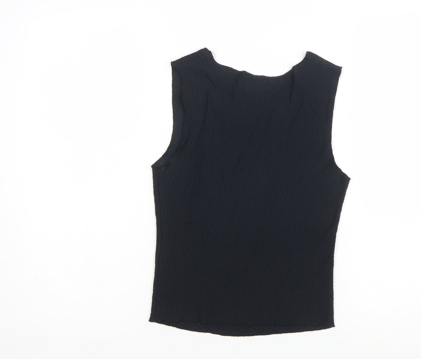 Topshop Tall Women's Black Beaded Sleeveless Camisole Top Size 8