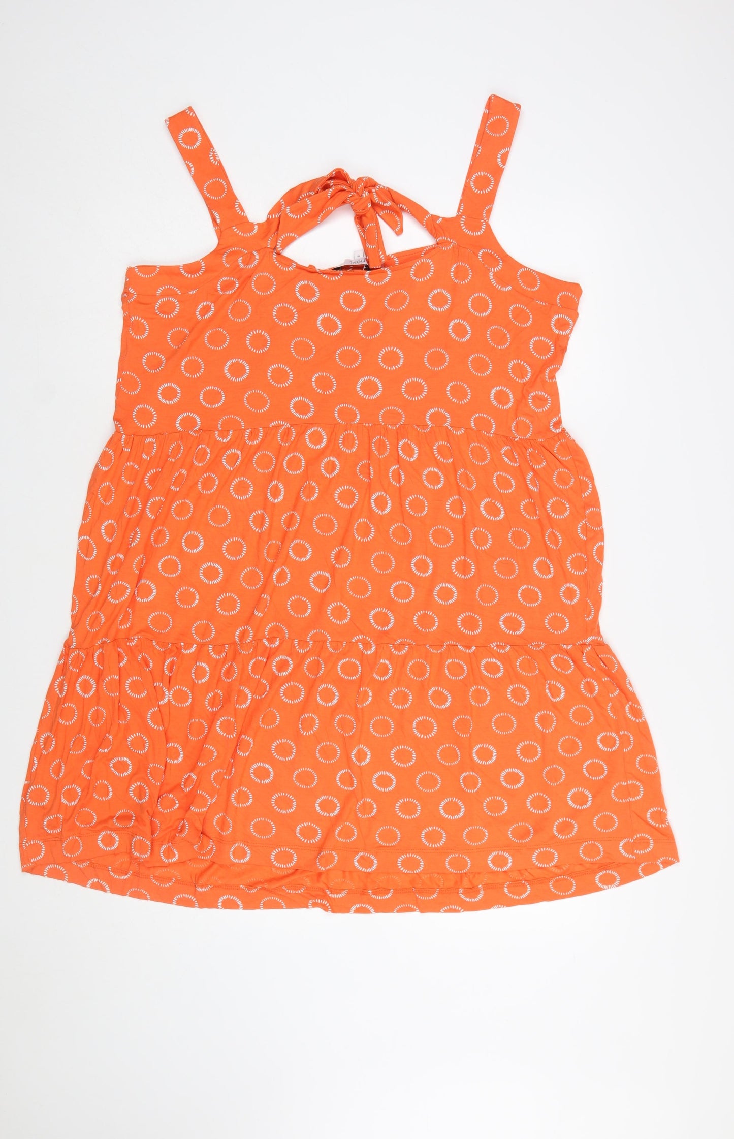 Next Women Orange Sleeveless Knee Length Sundress Size 18