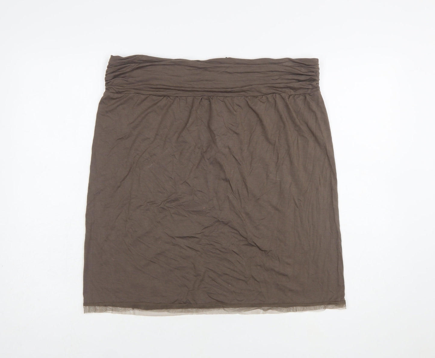 Phase Eight Women Brown Sequin Short Pencil Skirt Size L