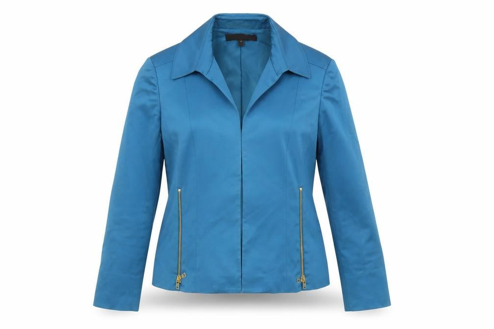 Anne Klein Women's Blue Size 12 Tailored Suit Jacket