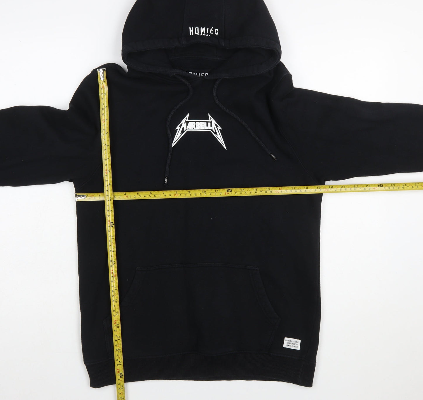 Homies Marbella Men's Black Pullover Hoodie M Graphic Fleece
