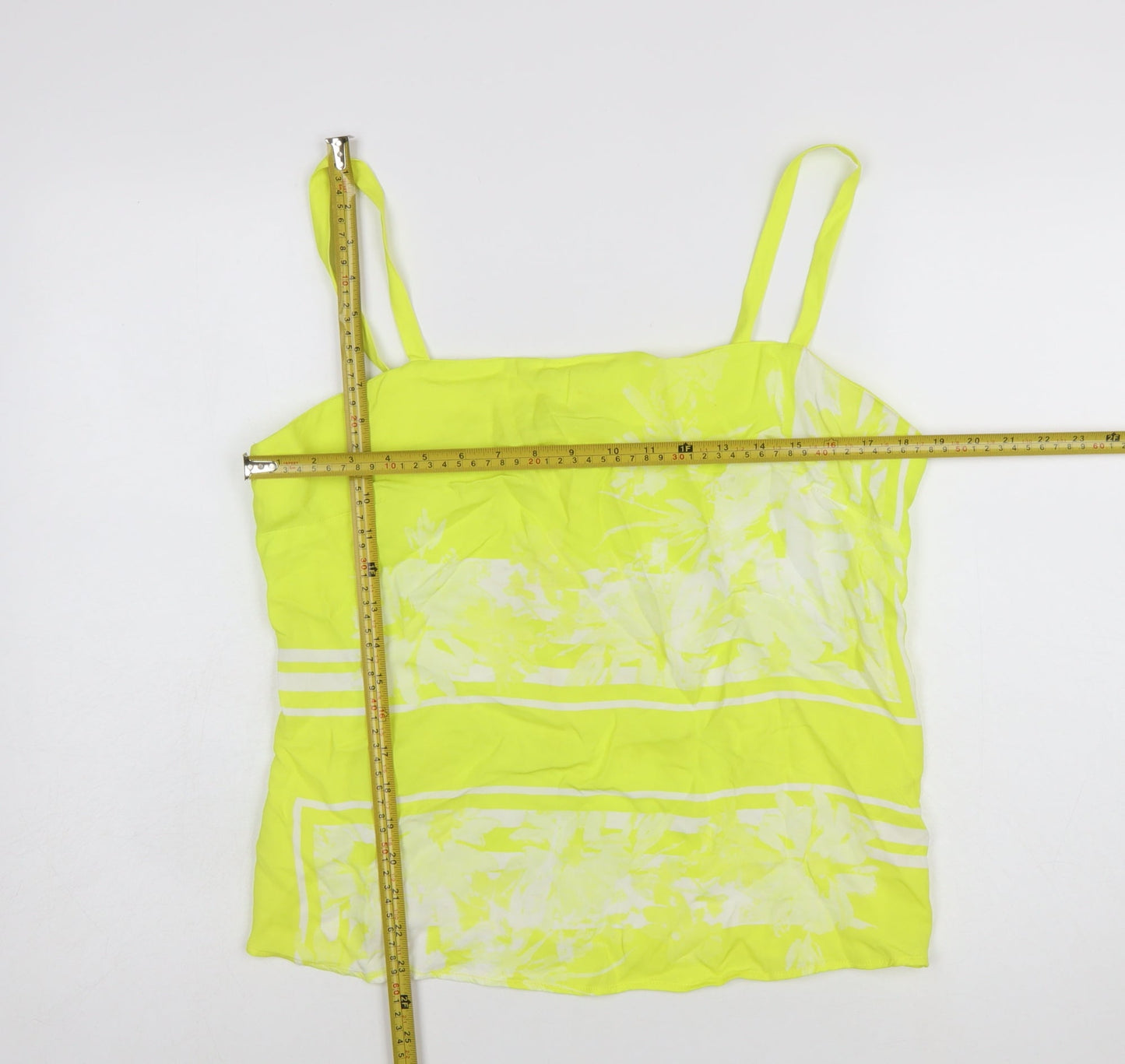 Mint Velvet Women's Yellow Floral Chiffon Camisole Top Size 14