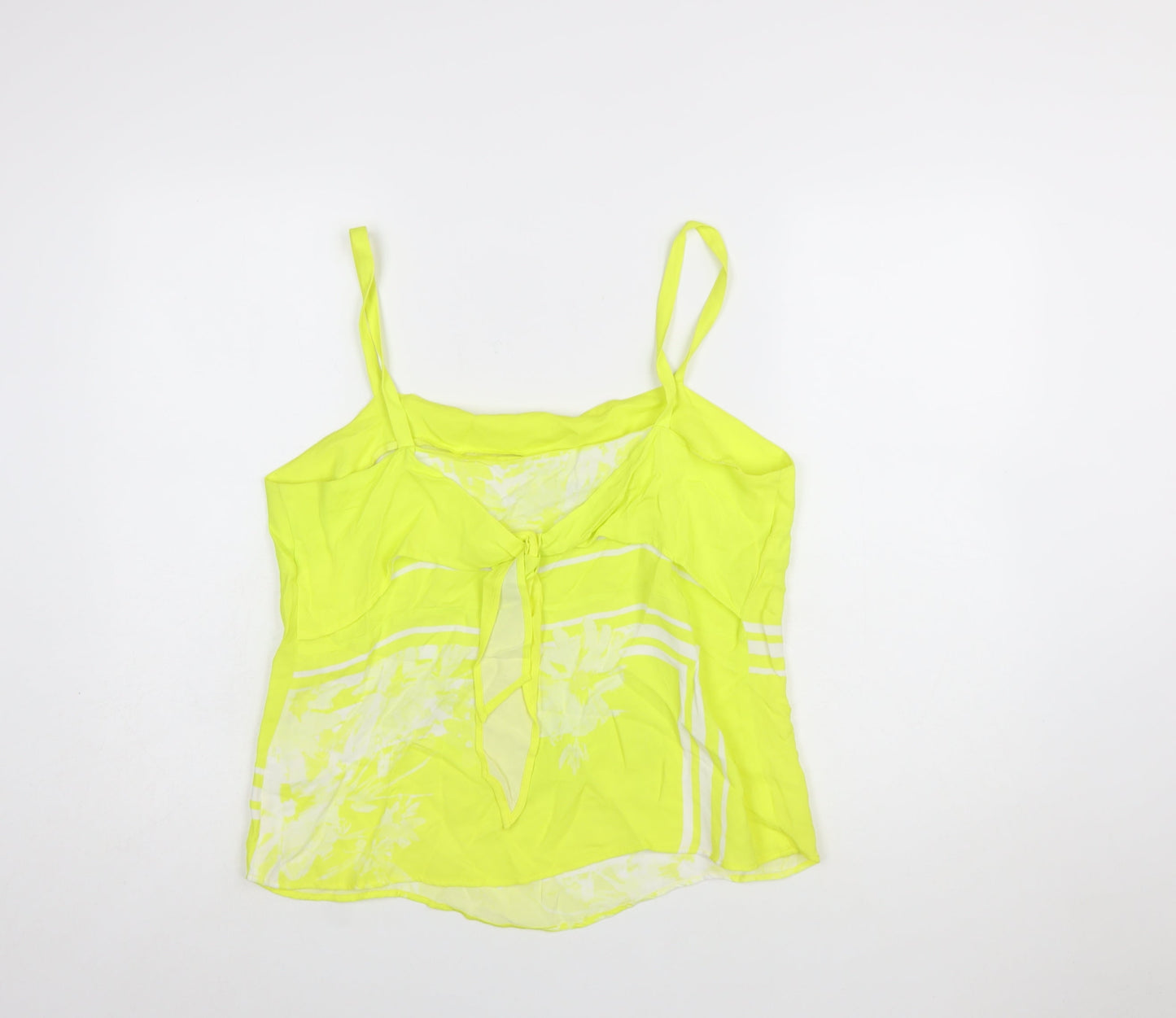 Mint Velvet Women's Yellow Floral Chiffon Camisole Top Size 14