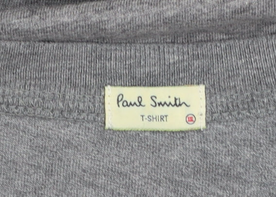 Paul Smith Men's Grey Cotton Graphic T-Shirt XL