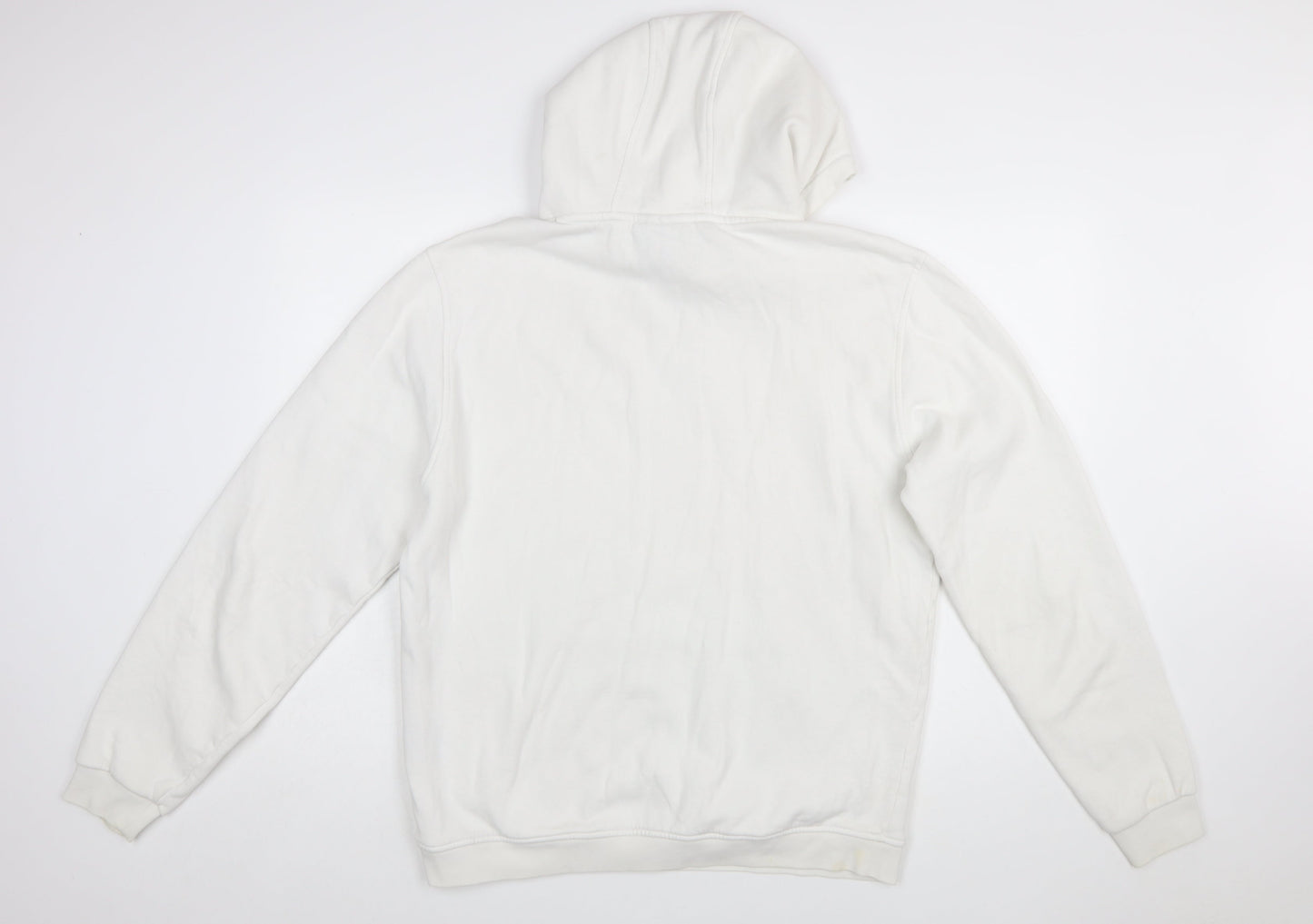 Prè London Men's White Pullover Hoodie Large Logo Graphic