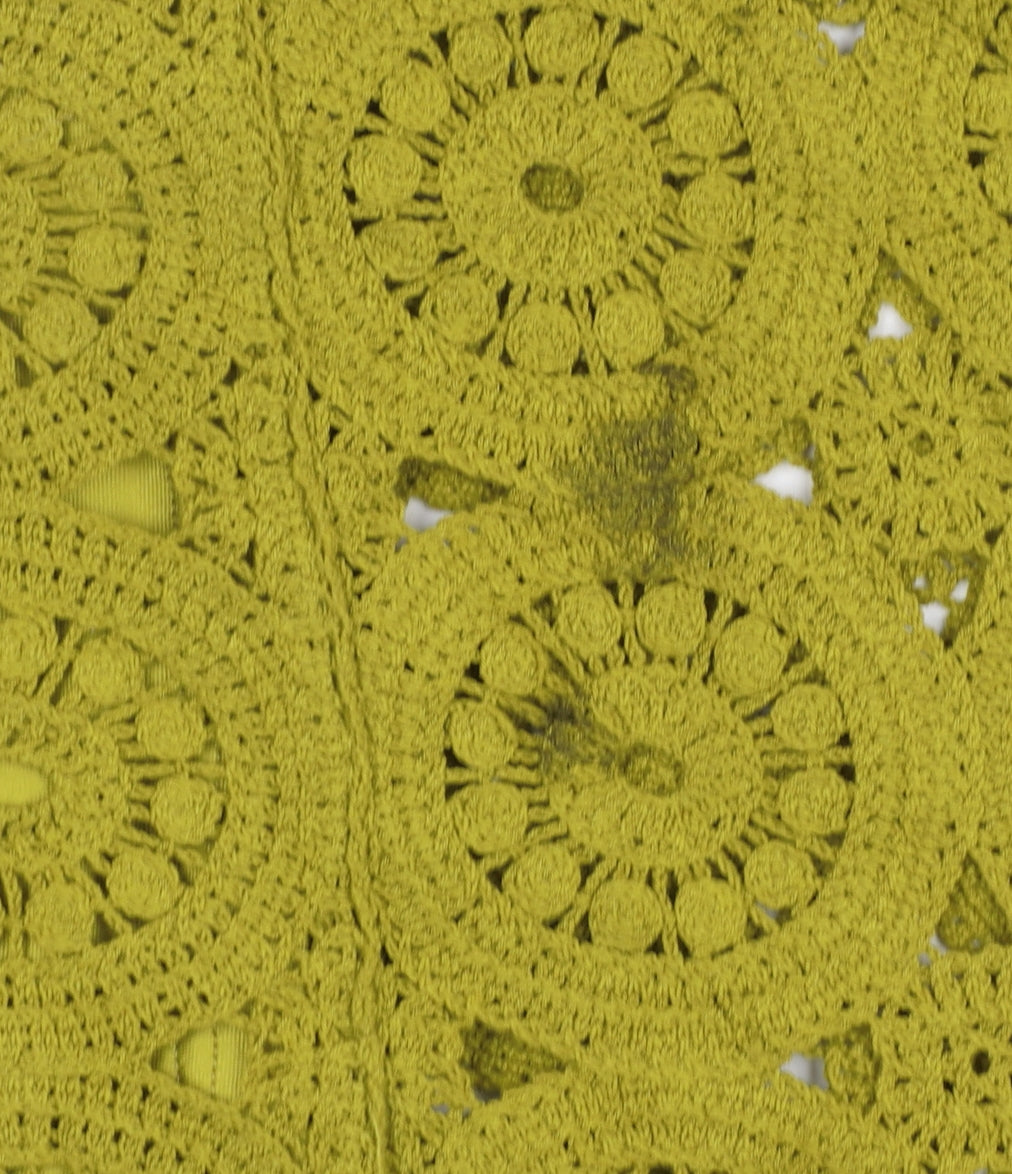 Next Women Green Crochet Cotton Midi Pencil Skirt Size M