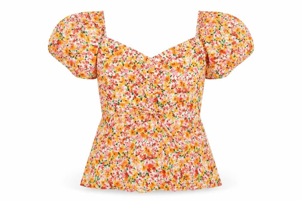 New Look Women's Multicoloured Floral Tunic Blouse UK 16