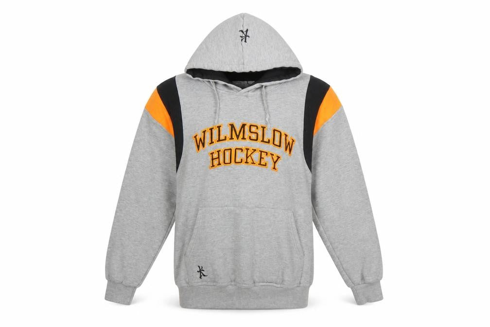 Kukri Mens Grey Hoodie Wilmslow Hockey Graphic Pullover 2XS
