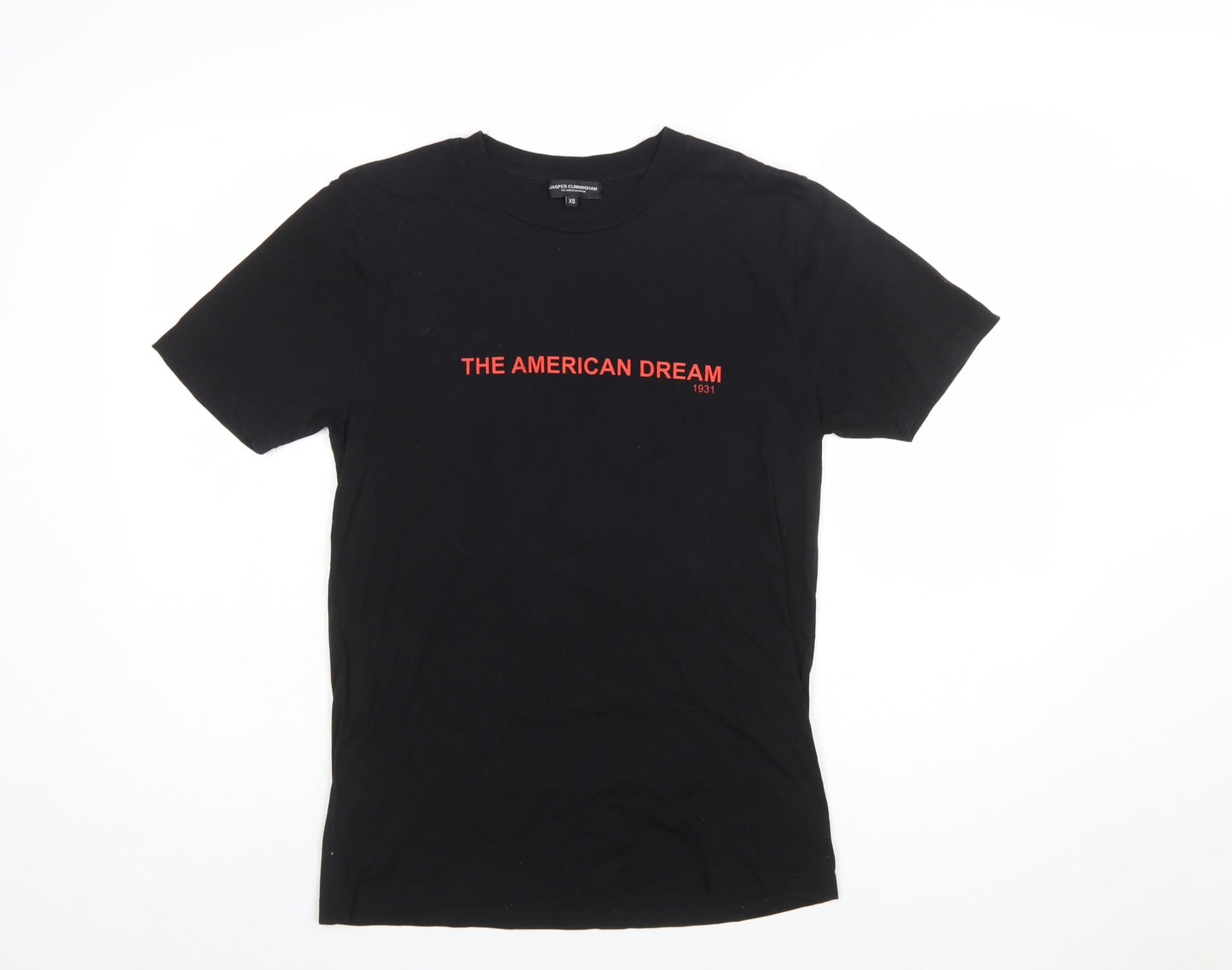 Jasper Cunningham Men's Black XS Graphic Crew Neck T-Shirt