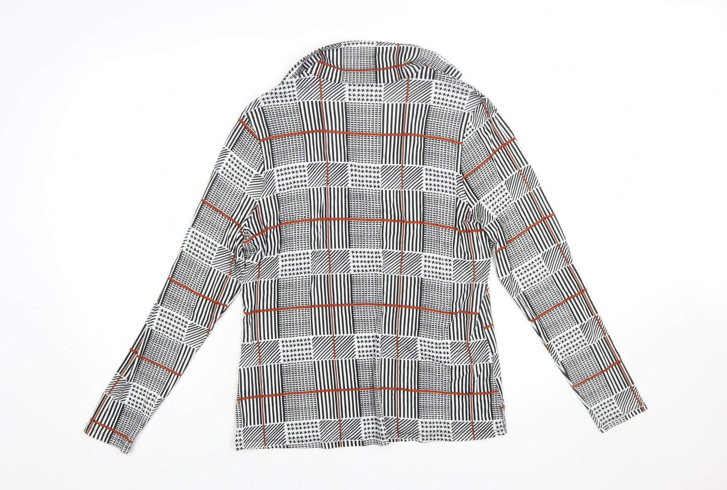 Papaya Women Multicoloured Check Long Sleeve Collared Blouse Size 14