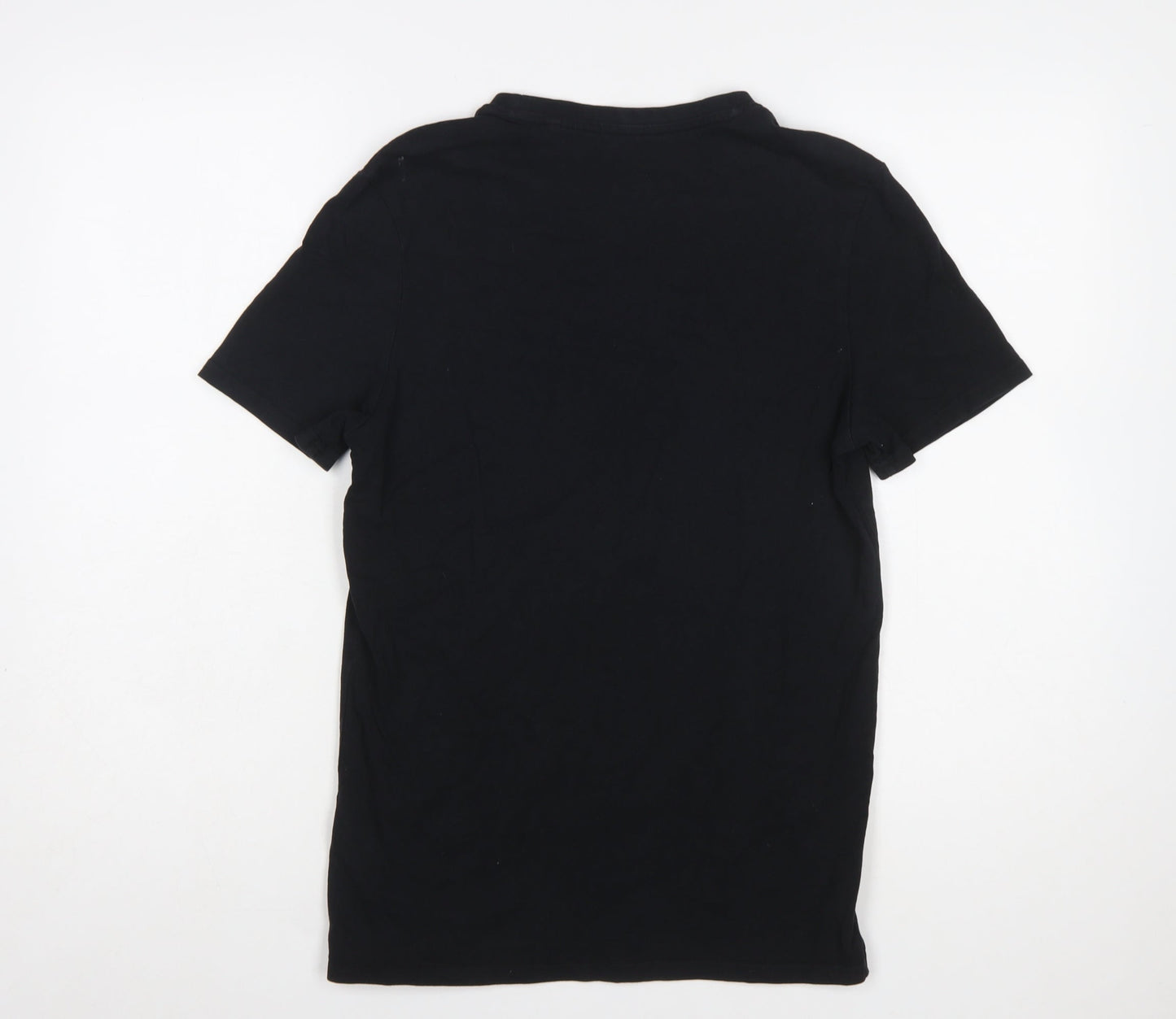 Guess Women Black Slim Fit Cotton T-Shirt Size S