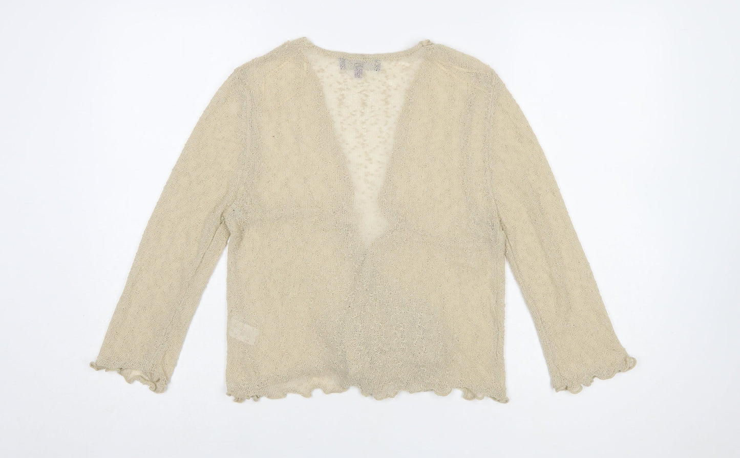 Autonomy Women's Beige Wrap Knit Cardigan Jumper S