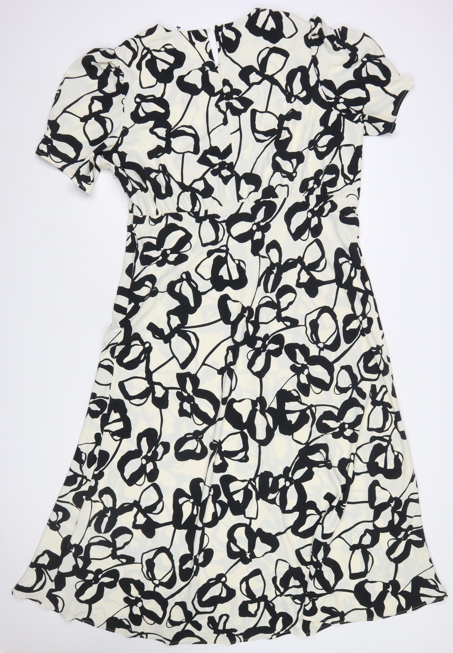 Marks and Spencer Women’s Black Floral Fit & Flare Dress Size 20