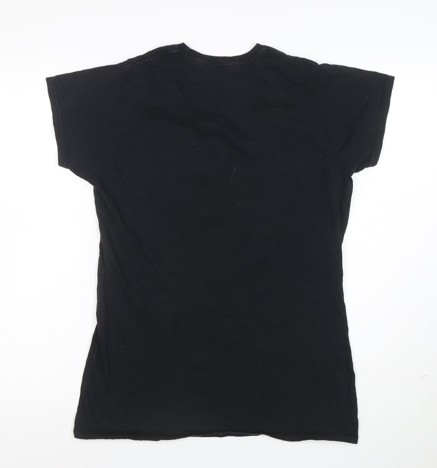 Steven Rhodes Women Black XL Witch Graphic Cotton T-Shirt