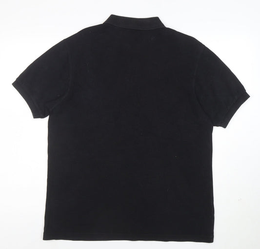 Fred Perry Men's Black Cotton Polo Shirt Size M Regular Fit