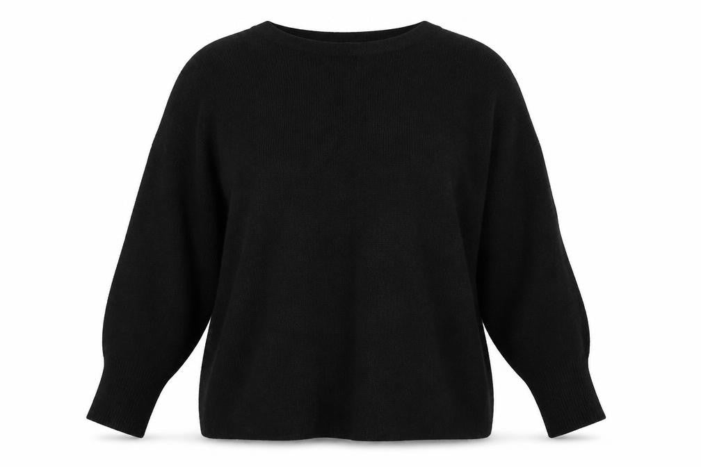 Uniqlo Women's Black Wool Blend Crew Neck Pullover Jumper Size S