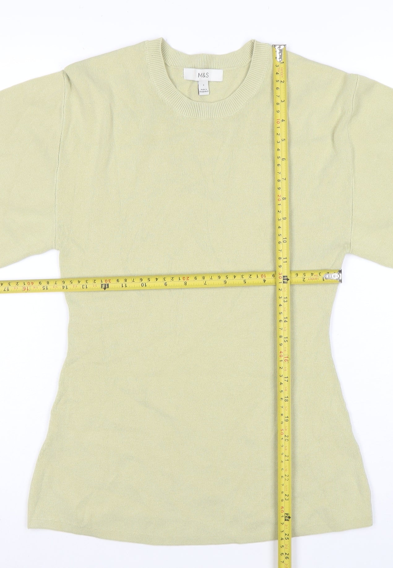 Marks and Spencer Women’s Beige Short Sleeve Knit T-Shirt Size S