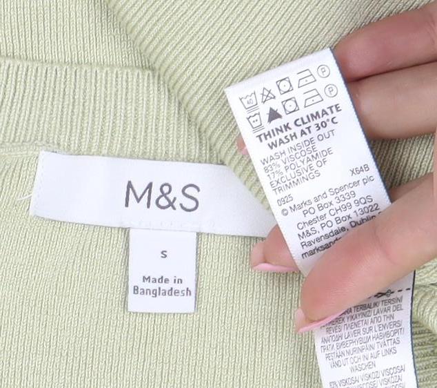 Marks and Spencer Women’s Beige Short Sleeve Knit T-Shirt Size S