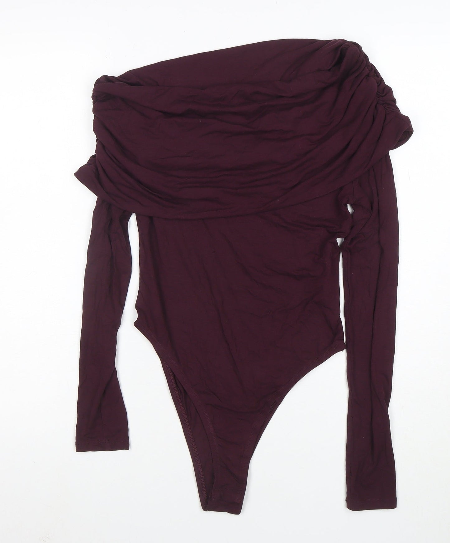 Marks and Spencer Women’s Purple Off Shoulder Long Sleeve Bodysuit Size 10