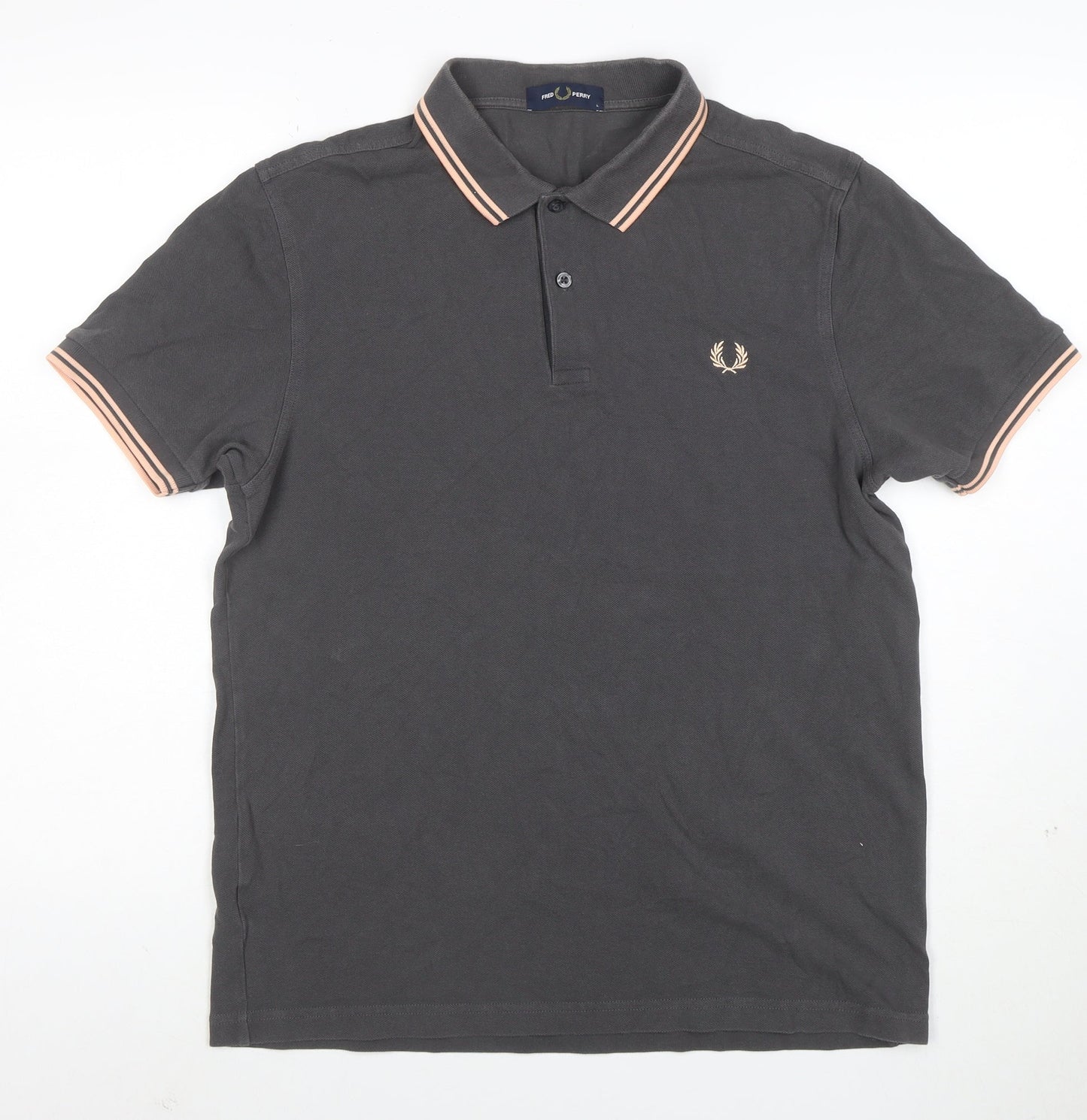Fred Perry Men's Black Polo Shirt L Classic Piqué Cotton Short Sleeve