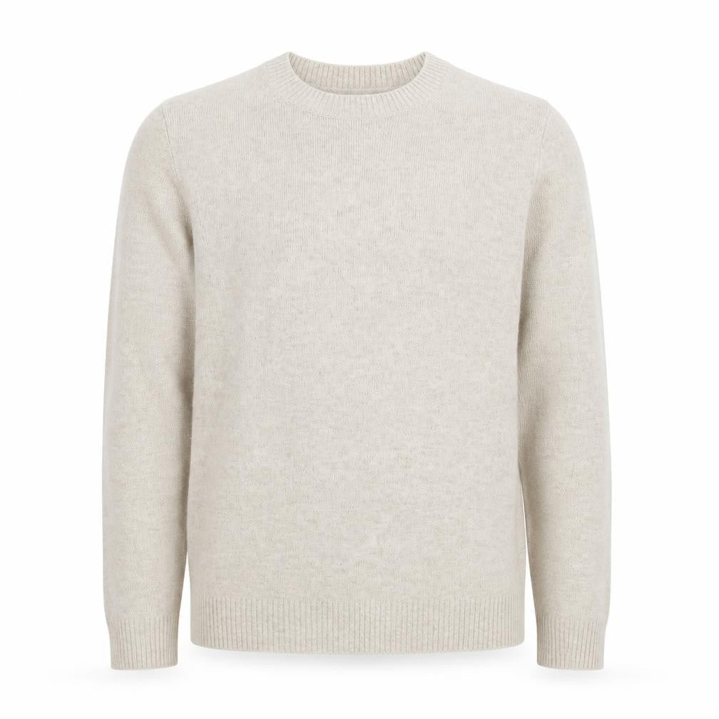 Marks and Spencer Men's Beige Wool Crew Neck Jumper M