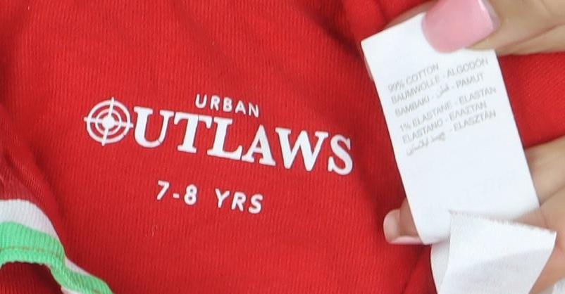 Urban Outlaws Boys Red Wales Long Sleeve Polo Shirt 7-8 Years Cotton Blend
