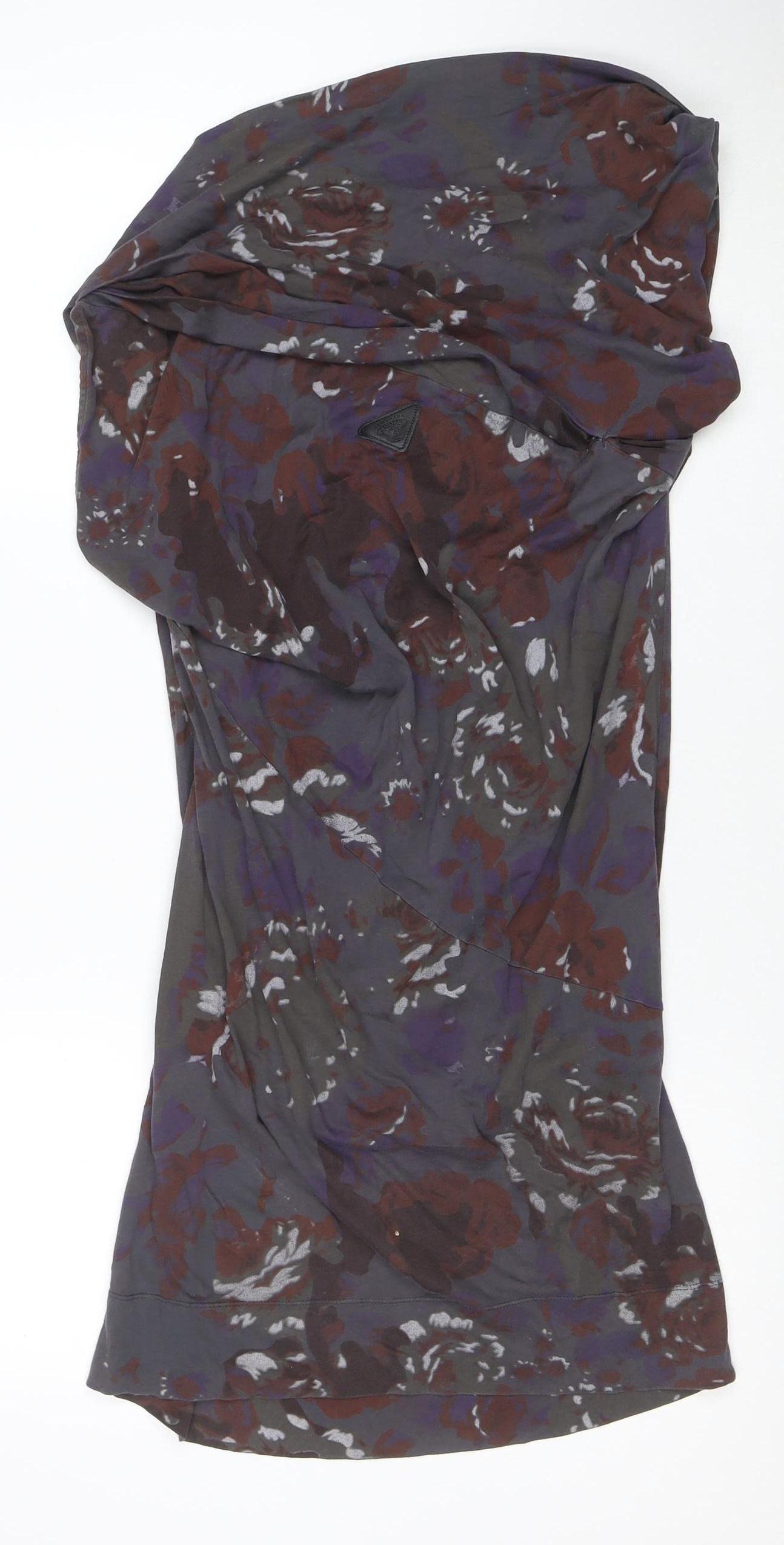 Diesel Womens Multicoloured Floral Cotton Bodycon Dress M