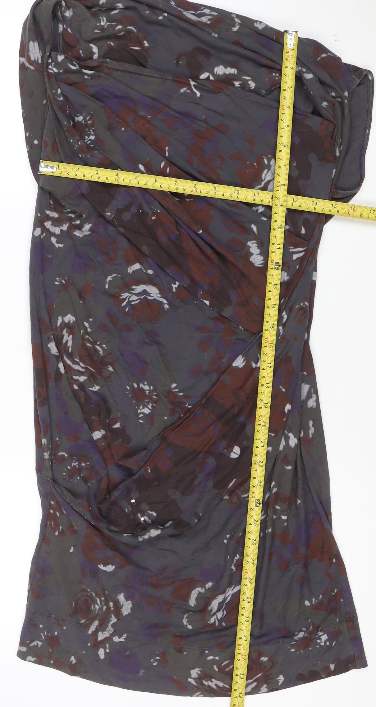 Diesel Womens Multicoloured Floral Cotton Bodycon Dress M