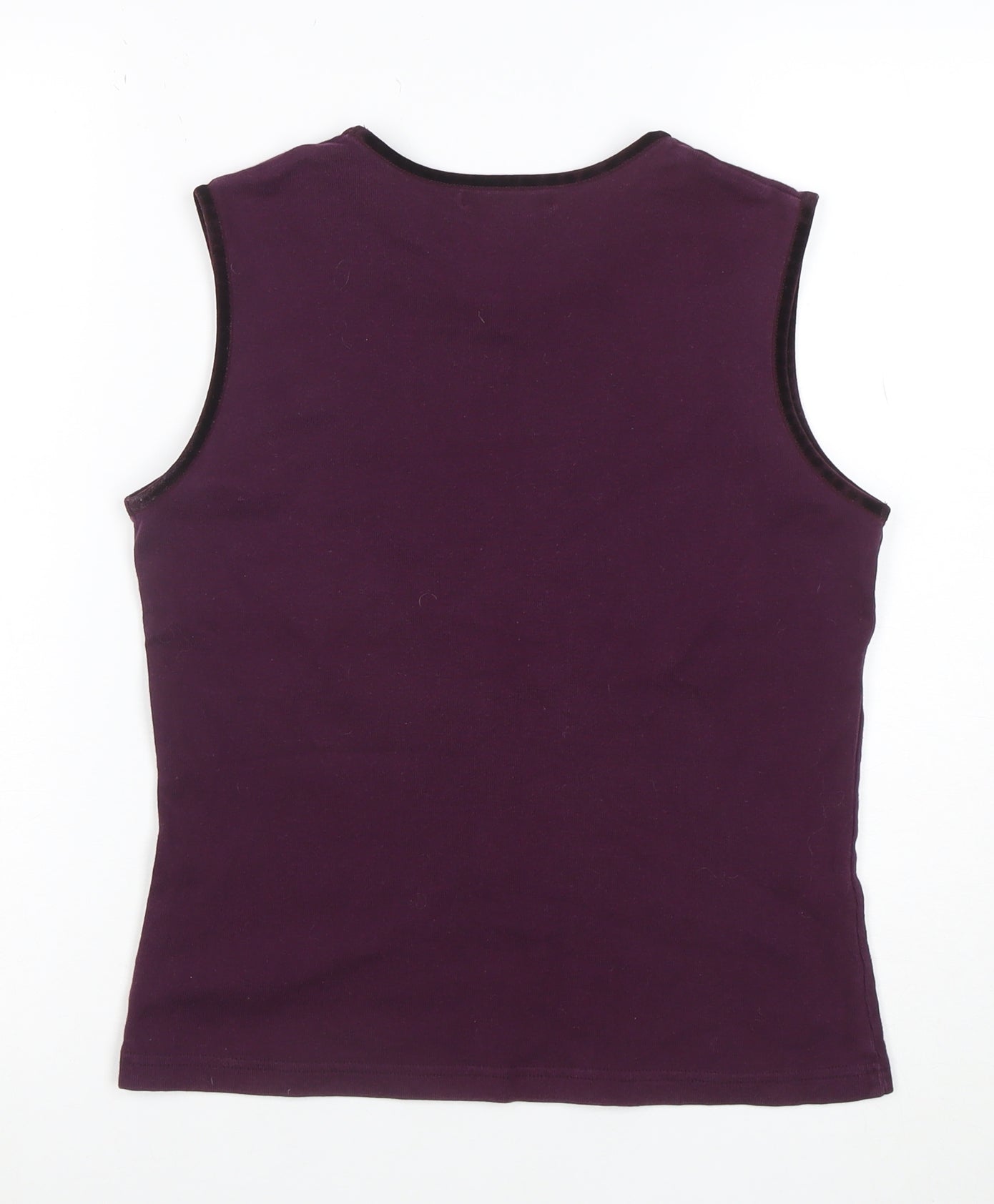 Racing Green Women's Purple Cotton Sleeveless Tank Top Size 12