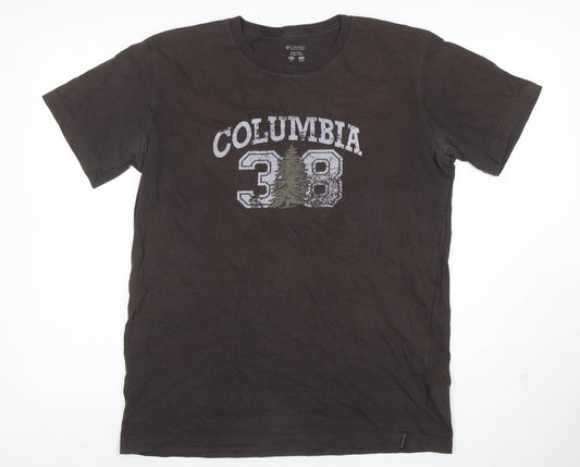 Columbia Men's Brown Graphic Outdoor T-Shirt Size L Cotton