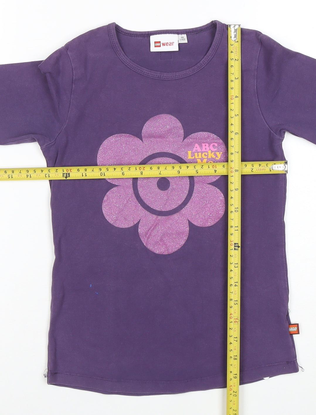 Lego Girls Purple Long Sleeve Graphic T-Shirt Size 146 Cotton Blend