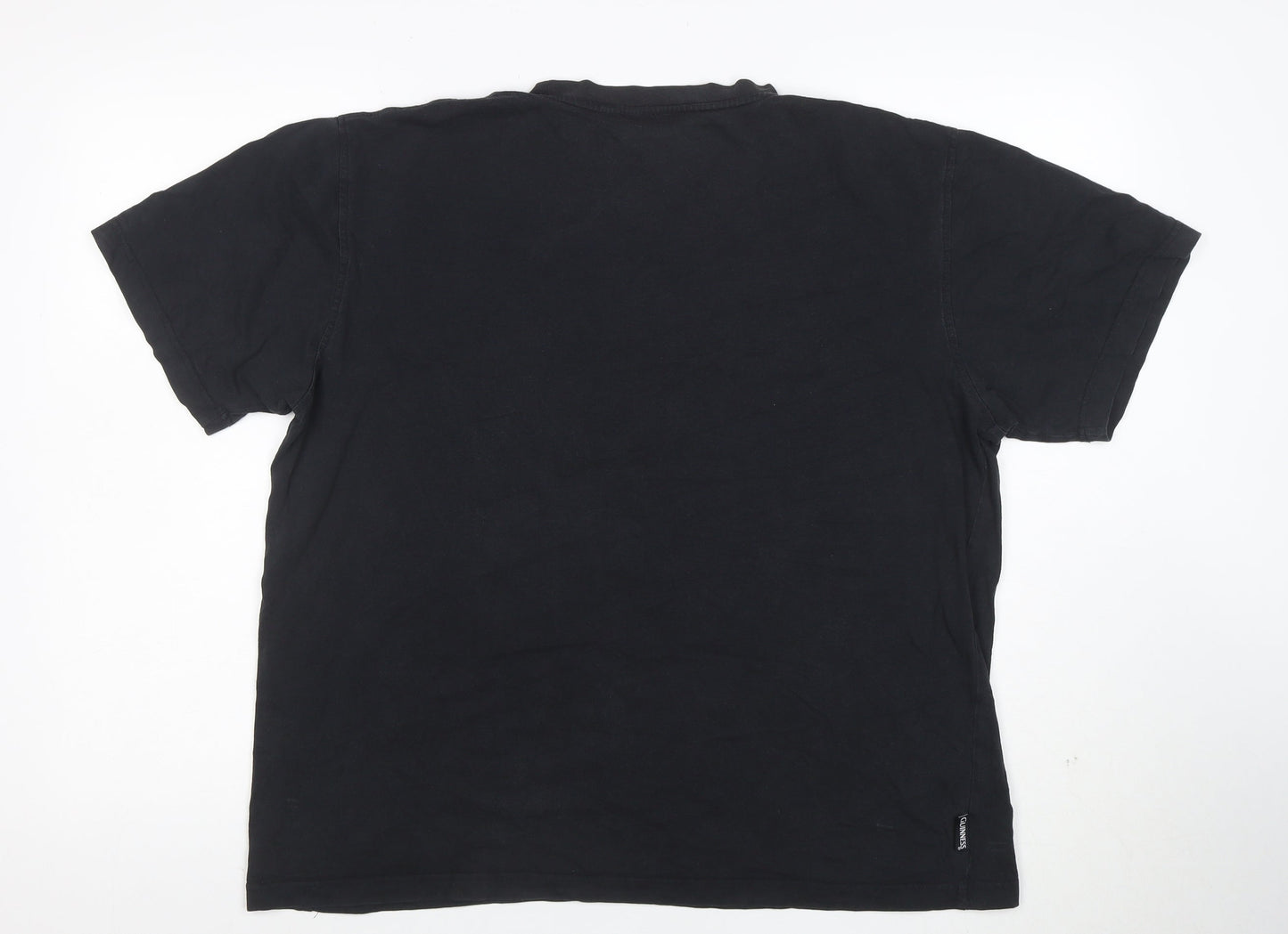 Guinness Men's Black Graphic Beer Logo Cotton T-Shirt Size L