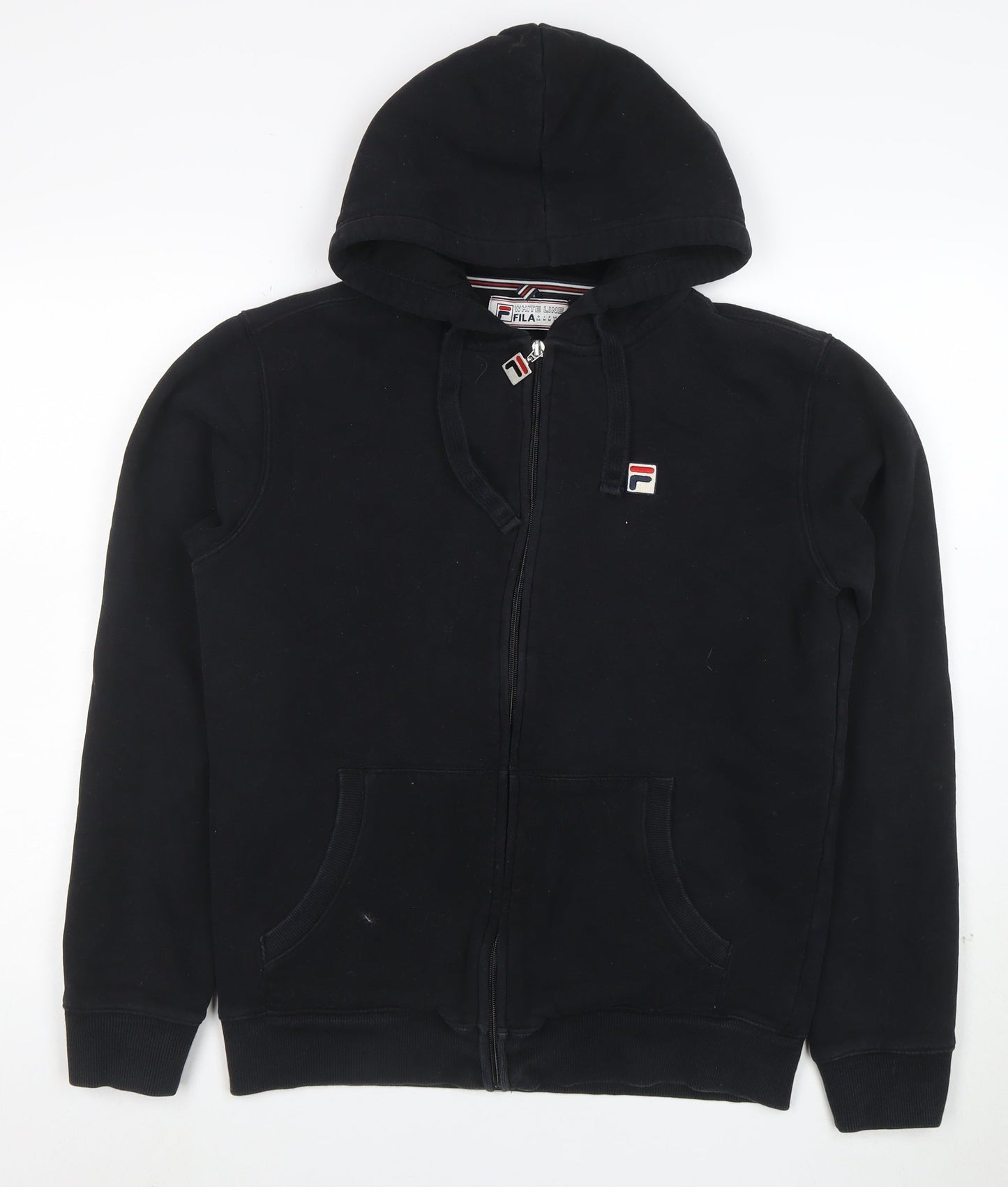 Fila White Line Men's Black Full Zip Hoodie Size M
