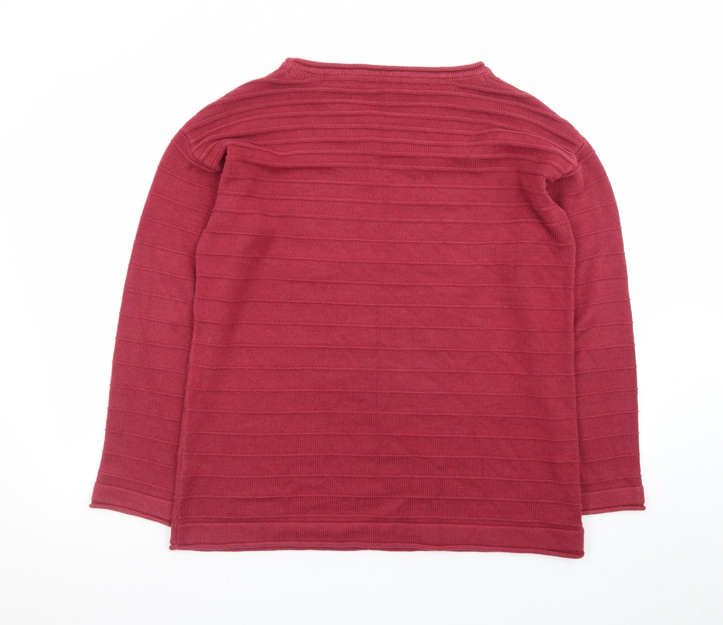Crew Clothing Company Women Red Size 16 Ribbed Knit Jumper