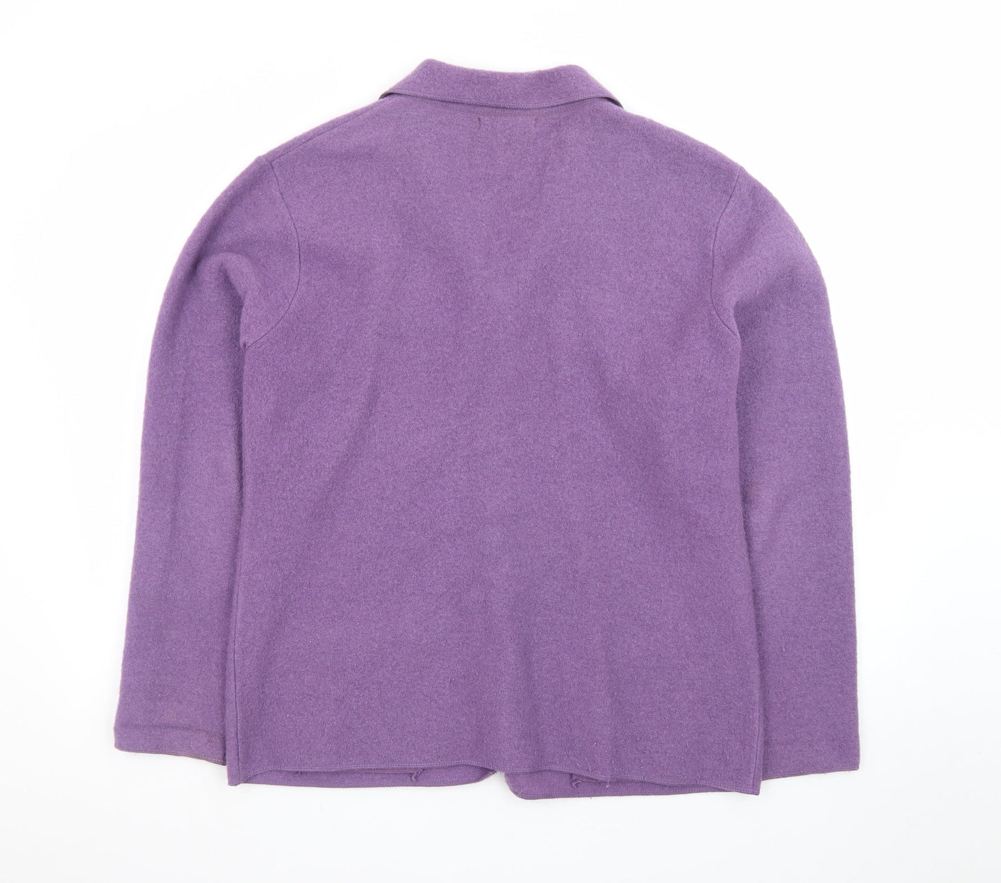 Boden Women’s Purple Wool Collared Button Cardigan L
