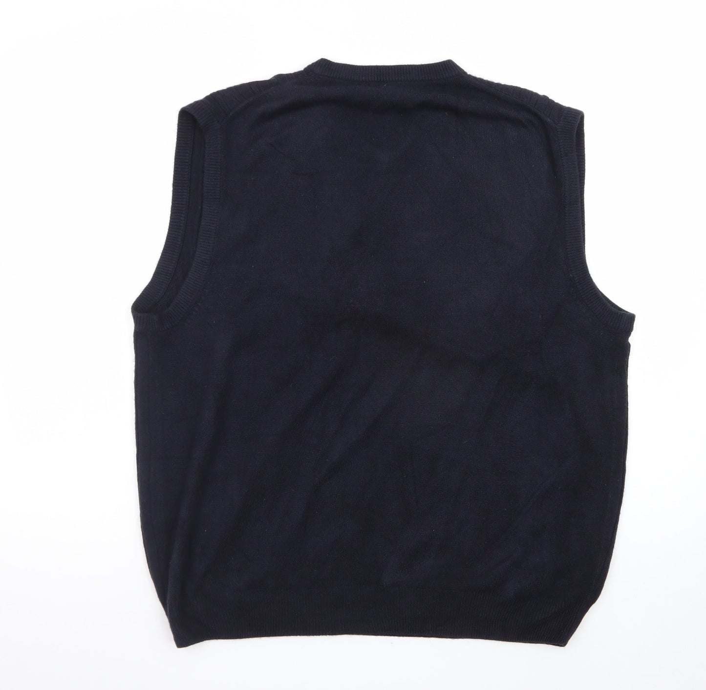 Dockers Men's Black V-Neck Knit Sleeveless Acrylic Vest M