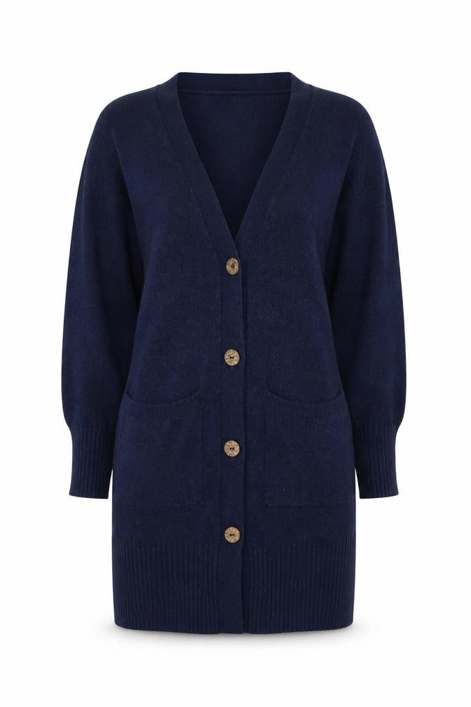 Marks and Spencer Women's Blue Longline Knit Cardigan L