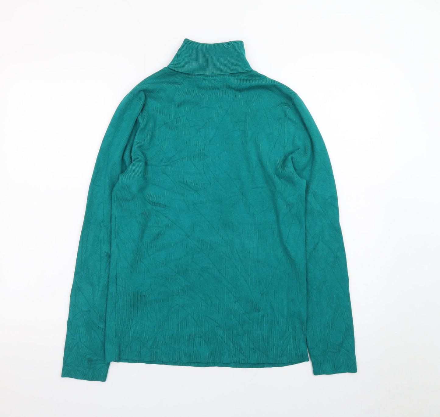 Chico's Women's Green Roll Neck Long Sleeve Knit Jumper M
