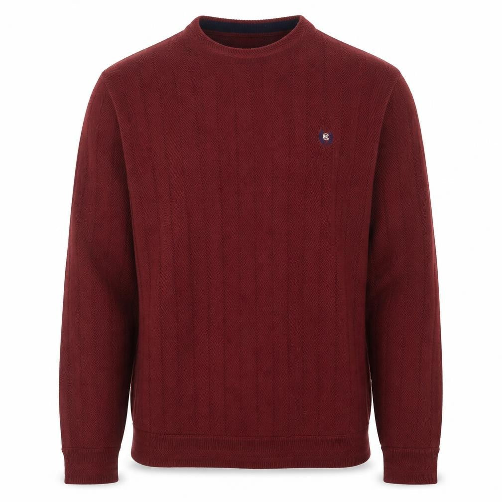 Chaps Ralph Lauren Men's Red Cotton Cable-Knit Jumper L