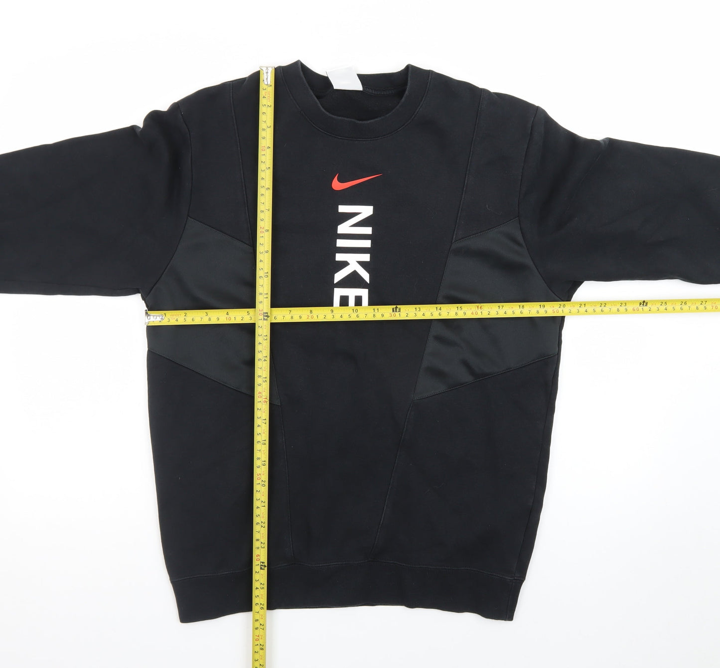 Nike Men Black Small Pullover Crew Neck Graphic Sweatshirt