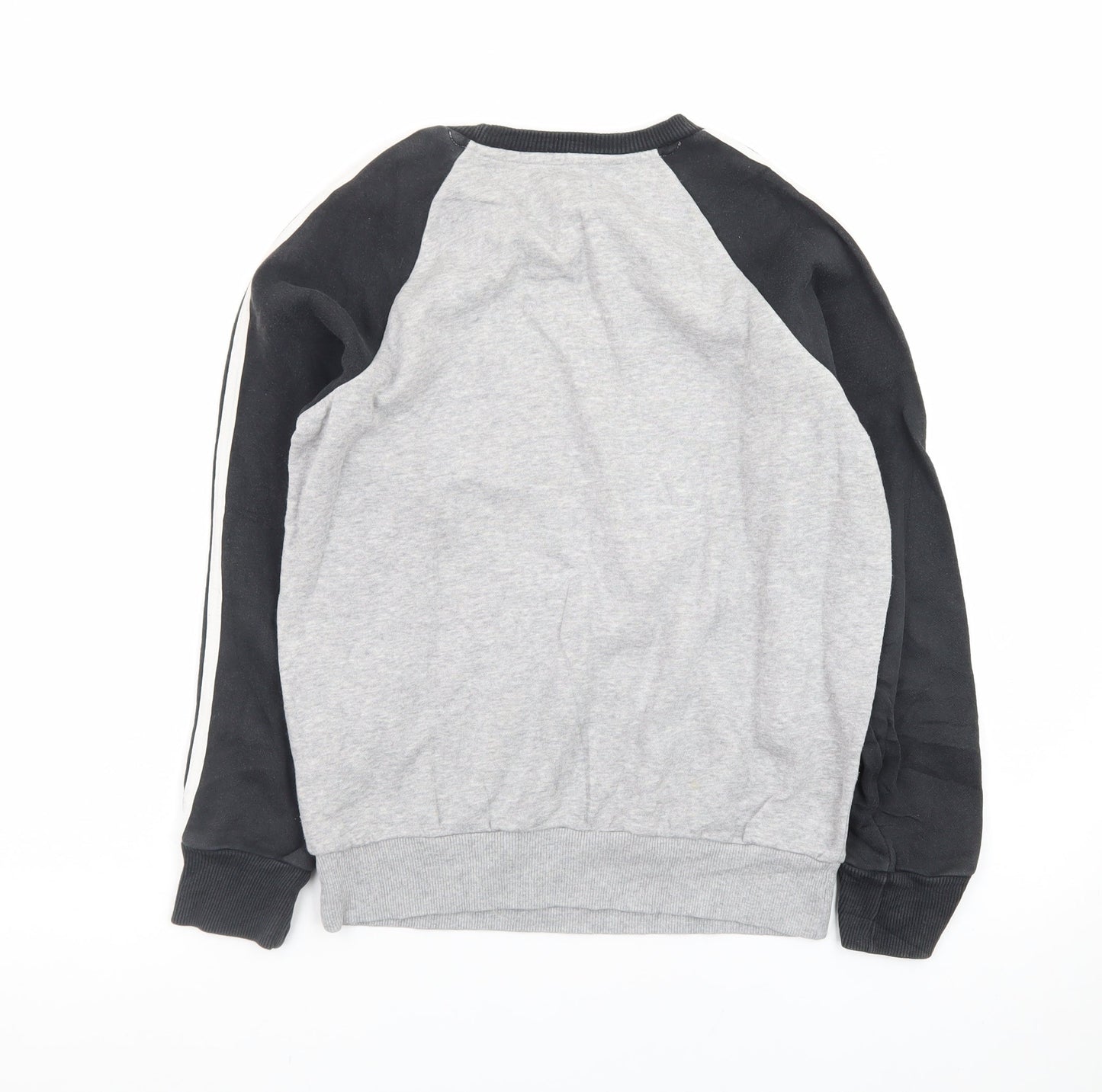 Adidas Womens Grey Long Sleeve T-Shirt Size 8 Raglan Crew Neck