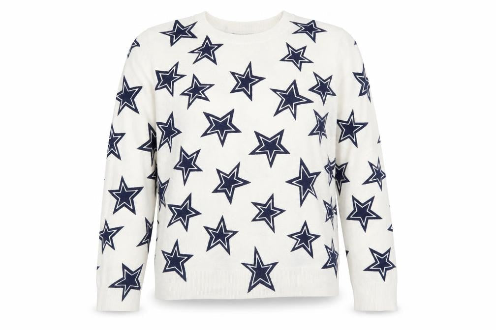 Marks & Spencer Women’s Ivory Star Print Crew Neck Jumper Size 14
