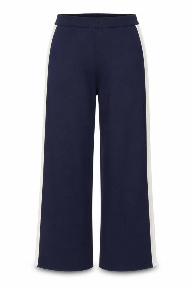 Marks and Spencer Womens Blue Wide-Leg Knit Sweatpants M