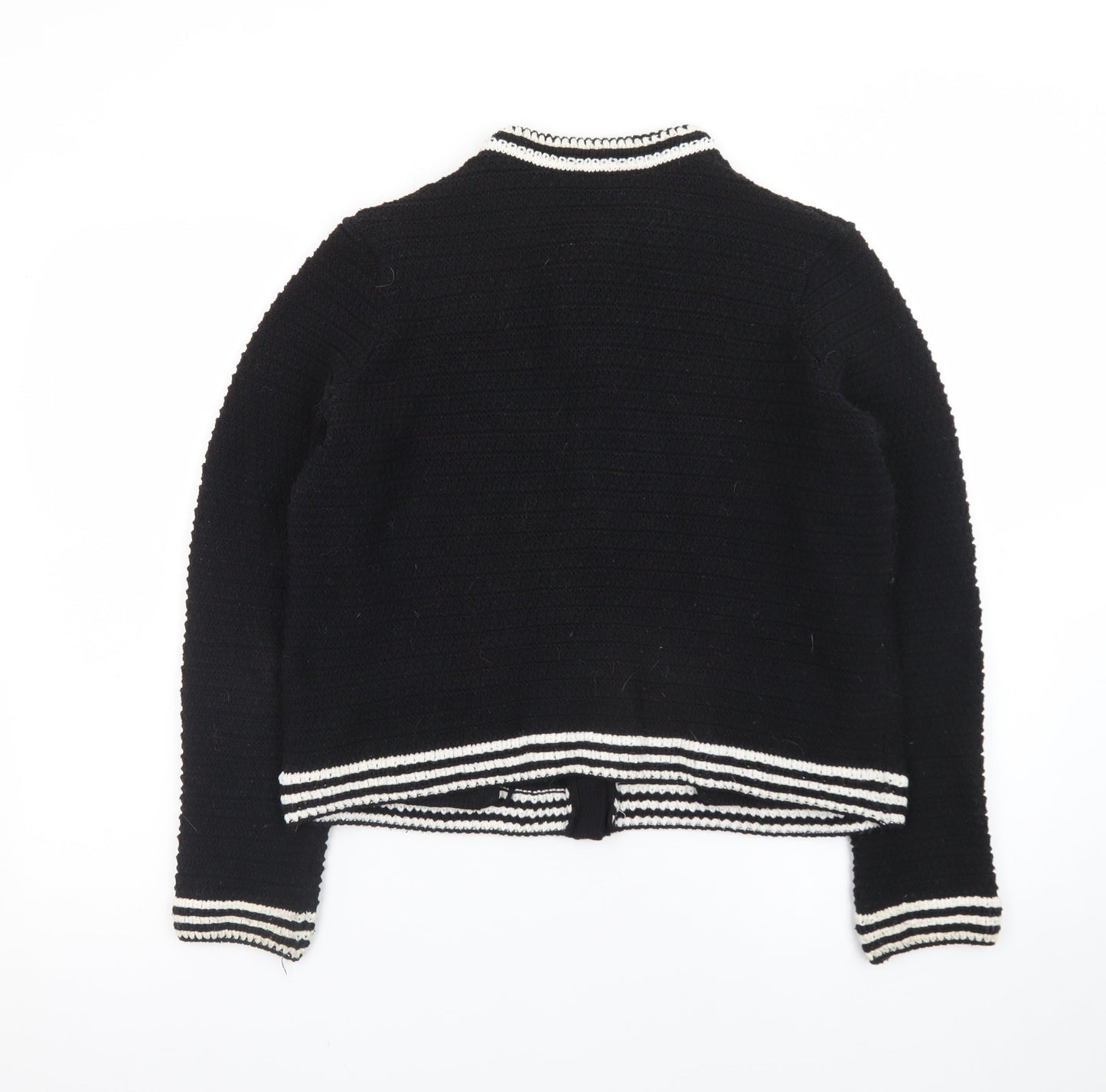 Marks and Spencer Women's Black Cardigan Small Knit Gold Buttons