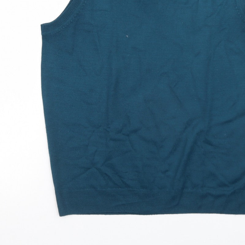 Additional view of James Pringle Men's Blue Sleeveless V-Neck Knit Vest M