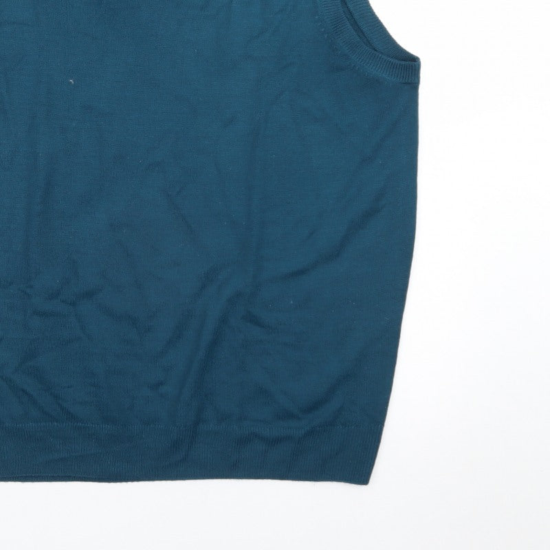 Additional view of James Pringle Men's Blue Sleeveless V-Neck Knit Vest M