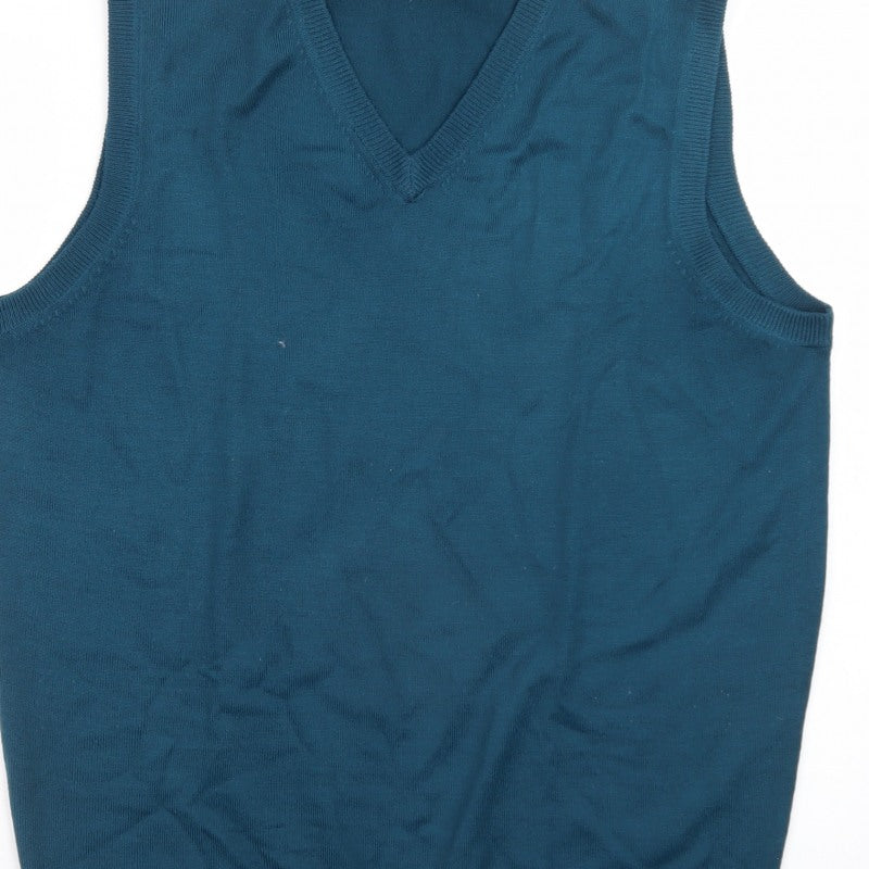 Additional view of James Pringle Men's Blue Sleeveless V-Neck Knit Vest M