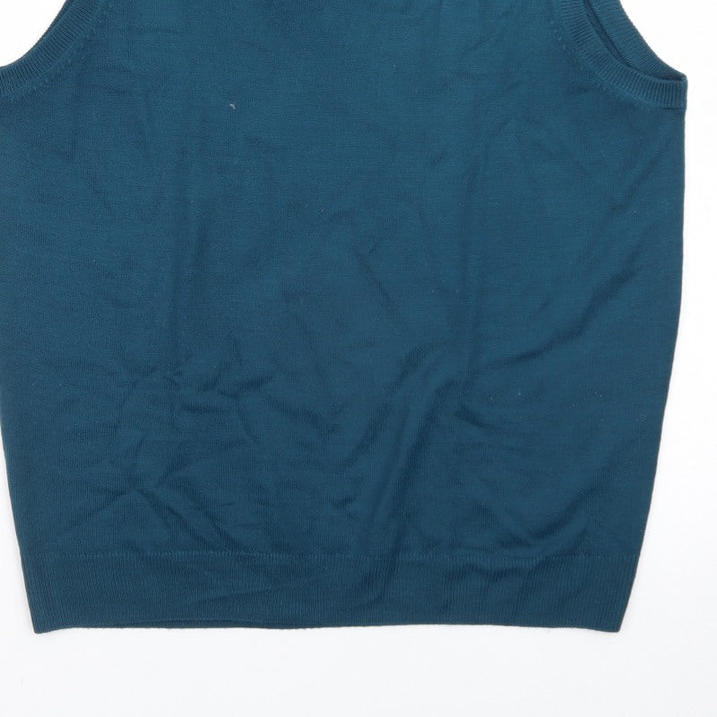 Additional view of James Pringle Men's Blue Sleeveless V-Neck Knit Vest M