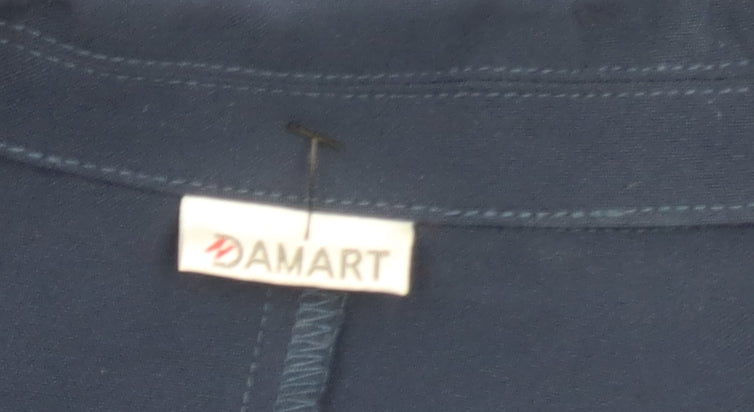 Damart Women Navy Blue Blazer Jacket UK 20 Regular Fit Single Breasted